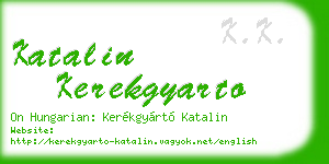 katalin kerekgyarto business card