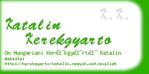 katalin kerekgyarto business card